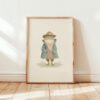 Cute Frog Illustration - Whimsical Amphibian Art - Green Nursery Decor