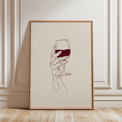 Hand-holding-red-wine_7 Hand Holding Wine Glass - Sommelier Gift - Red Wine Art Print