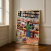 Vinyl Record Shop Print - Music Lover Wall Art - Retro Store Illustration
