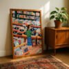 Vinyl Record Shop Print - Music Lover Wall Art - Retro Store Illustration