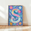 Letter-S-2_5 Letter S Vintage Floral Art Print - Victorian Garden Decor - Antique Botanical Monogram - Wedding Gift