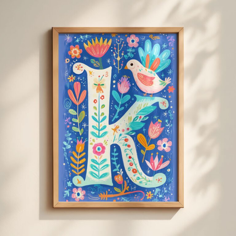 Floral Letter Nursery Art: The Blooming Alphabet Collection