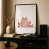 image.png Funny Cat as Vinyl holding Wine - Music Room Decor