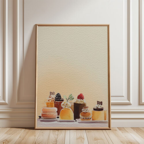 Assorted Sweet Treats Print - Tea Time Decor - Watercolor Dessert Art