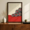 Rolling Vinyls - Black and Red - Music Room Wall Art