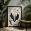 image.png The Bat Tarot Card Style Print - Gothic Vampire Decor - Nocturnal Animal Illustration