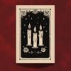 Burning Candles Art Print - Witchy Altar Decor - Ritual Magic Illustration