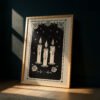 Burning Candles Art Print - Witchy Altar Decor - Ritual Magic Illustration