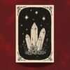 Quartz Crystals Art Print - Gemstone Magic Decor - Boho Witchy Tarot Card