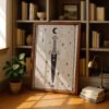 The Dagger Athame Art Print - Gothic Weapon Illustration - Dark Academia Wall Decor