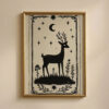 The Stag Deer Art Print - Forest Spirit Illustration - Nature Witch Wall Decor