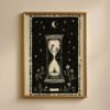 The Hourglass Sands of Time Print - Memento Mori Art - Dark Academia Study Decor