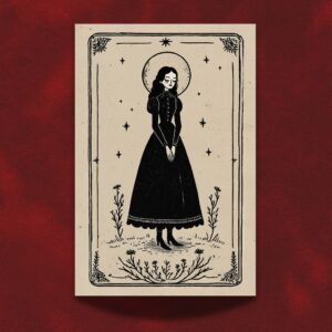 The Mystic Lady Portrait - Gothic Witch Art Print - Victorian Vampire Vibe