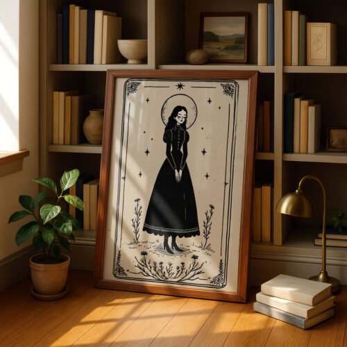 image.png The Mystic Lady Portrait - Gothic Witch Art Print - Victorian Vampire Vibe