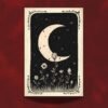 The Crescent Moon Tarot Print - Celestial Wall Art - La Luna Astrology Illustration