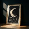 The Crescent Moon Tarot Print - Celestial Wall Art - La Luna Astrology Illustration