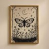 Luna Moth Transformation Print - Celestial Insect Art - Night Sky Gothic Decor