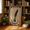 image.png Vintage Quill and Ink Print - Writer Gift Art - Dark Academia Desk Decor