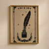 The-Quill-Pen_4 Vintage Quill and Ink Print - Writer Gift Art - Dark Academia Desk Decor