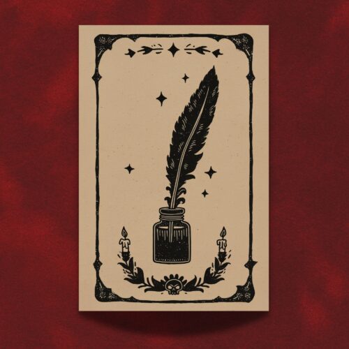 The-Quill-pen Vintage Quill and Ink Print - Writer Gift Art - Dark Academia Desk Decor