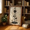 image.png Mystic Rose Flower Print - Botanical Witch Art - Romantic Gothic Tarot Card