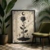image.png Mystic Rose Flower Print - Botanical Witch Art - Romantic Gothic Tarot Card