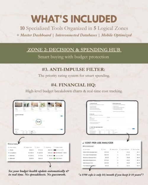 All-in-One Decor Planning & Home Builder OS for Notion