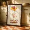 Party Balloons Art - Celebration Corner Print - Festive Bar Cart Sign