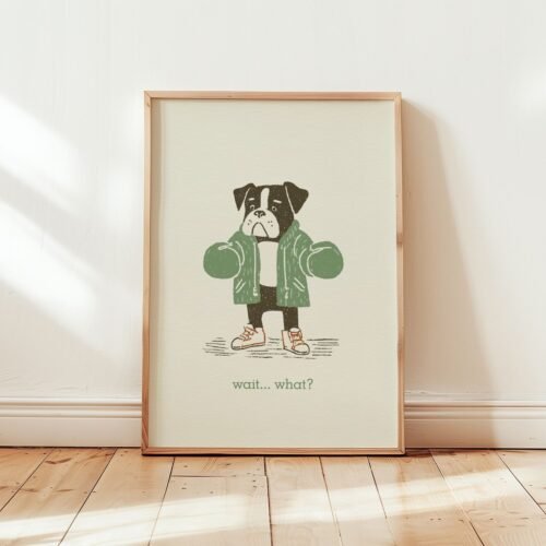 Boxer Dog Home Gym Decor – Funny Boxing Sport Print – Gift for Boxer Lover