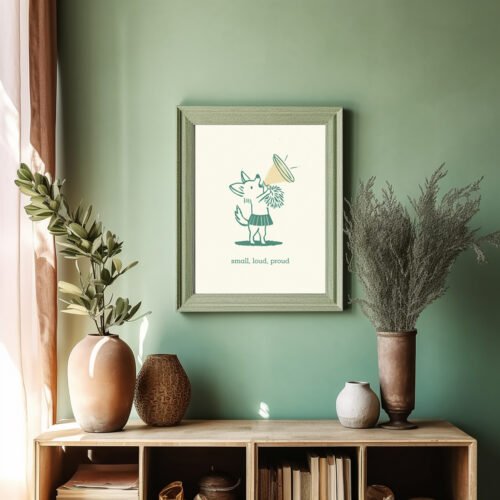 Chihuahua Cute Cheerleader Portrait | Gift for Cheer Mom, Printable Dog Wall Art