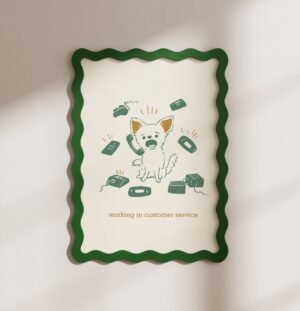 Chihuahua Funny Customer Service Dog –  Office Wall Decor, Gift for Receptionist