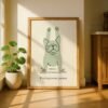 French Bulldog Yoga Print – Whimsical Dog Wall Art, Funny Pet Portrait