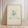 Golden Retriever Cute Dog Scout Print – Kids Room Art - Gift for Boy Scout