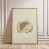 Cute Hedgehog Print - Forest Floor Animal - Woodland Nursery Decor