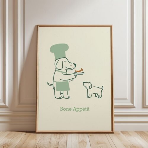 Labrador Retriever Chef Art Print - Whimsical Dog Illustration - Gift for Chef & Baker