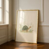 Vintage Turtle Art Print - Slow Living Animal - Whimsical Nursery Decor
