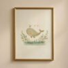 Cute Whale Art Print - Ocean Nursery Decor - Whimsical Sea Animal