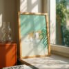 Sunbathing Cat Art Print - Lazy Sunday Vibes - Relaxing Bedroom Decor