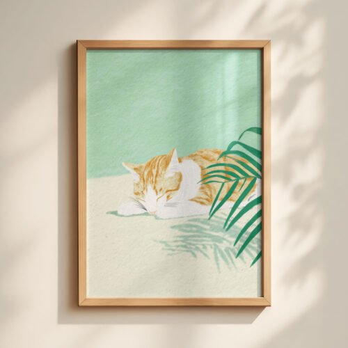 Set of 4 - Candid Moments - Playful Cat Art Print Set
