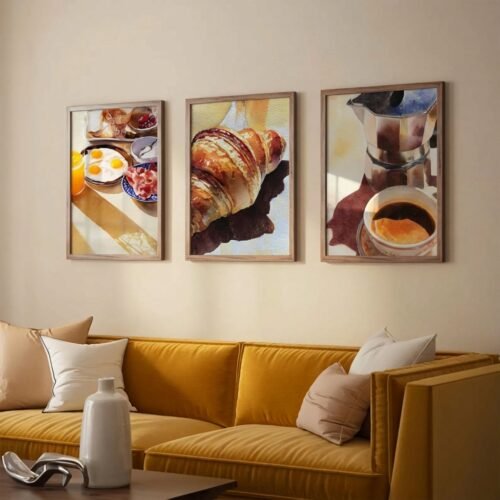 Set of 3 - Breakfast & Coffee Gallery Wall Trio