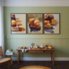 Set of 3 - The Patisserie Suite - Pastry Watercolor Wall Art Set