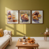 Set of 3 - The Patisserie Suite - Pastry Watercolor Wall Art Set