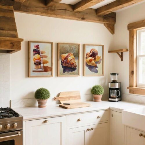 GBM - Set of 3 - The Patisserie Suite - Pastry Watercolor Wall Art Set_4 Set of 3 - The Patisserie Suite - Pastry Watercolor Wall Art Set