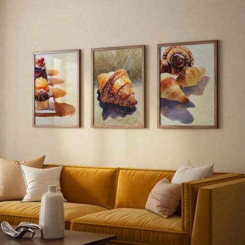GBM - Set of 3 - The Patisserie Suite - Pastry Watercolor Wall Art Set_5 Set of 3 - The Patisserie Suite - Pastry Watercolor Wall Art Set