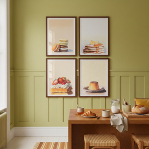 Set of 4 - The Sweet Tooth Quartet - Modern Pastel Dessert Gallery Wall