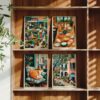 Set of 4 - A Weekend in Provence - Flower Market and Cafe Wall Art