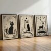 Set of 3 - Spirit of the Wild - Mystical Animal Wall Art