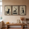 MA - Set of 3 - Spirit of the Wild - Mystical Animal Wall Art_1 Set of 3 - Spirit of the Wild - Mystical Animal Wall Art