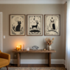 Set of 3 - Spirit of the Wild - Mystical Animal Wall Art