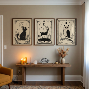 Set of 3 - Spirit of the Wild - Mystical Animal Wall Art